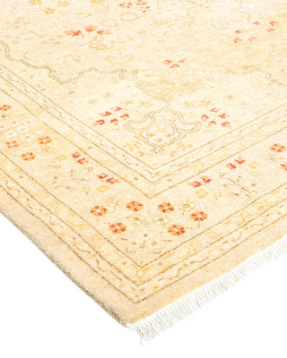 Traditional Mogul Ivory Wool Area Rug 4' 2" x 6' 1" - Solo Rugs
