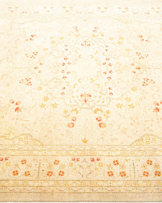 Traditional Mogul Ivory Wool Area Rug 4' 2" x 6' 1" - Solo Rugs