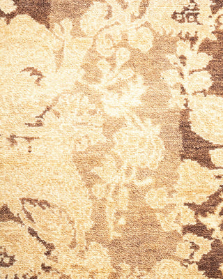 Traditional Mogul Brown Wool Area Rug 4' 3" x 5' 10" - Solo Rugs