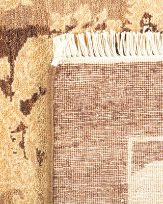 Traditional Mogul Brown Wool Area Rug 4' 3" x 5' 10" - Solo Rugs