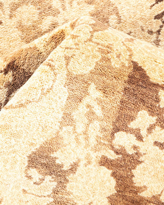 Traditional Mogul Brown Wool Area Rug 4' 3" x 5' 10" - Solo Rugs