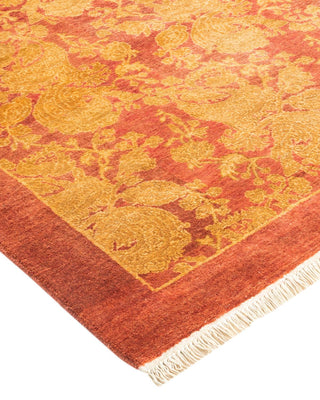 Traditional Mogul Pink Wool Area Rug 4' 3" x 6' 1" - Solo Rugs