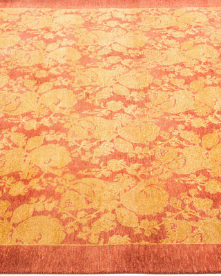 Traditional Mogul Pink Wool Area Rug 4' 3" x 6' 1" - Solo Rugs