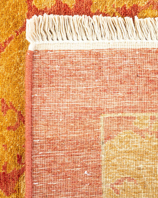 Traditional Mogul Pink Wool Area Rug 4' 3" x 6' 1" - Solo Rugs