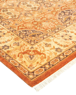 Traditional Mogul Brown Wool Area Rug 4' 1" x 6' 8" - Solo Rugs