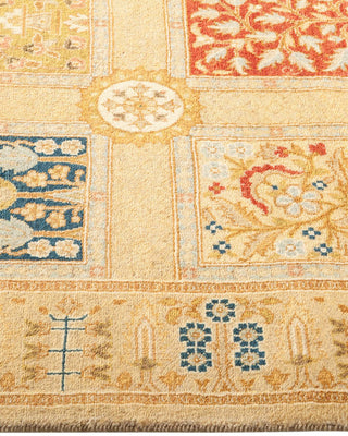 Traditional Mogul Ivory Wool Runner 2' 7" x 13' 3" - Solo Rugs