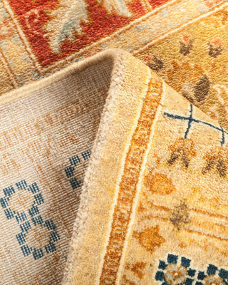 Traditional Mogul Ivory Wool Runner 2' 7" x 13' 3" - Solo Rugs