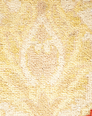 Contemporary Eclectic Ivory Wool Area Rug 4' 2" x 6' 3" - Solo Rugs