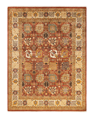 Contemporary Eclectic Pink Wool Area Rug 7' 10" x 10' 6" - Solo Rugs