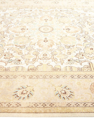Contemporary Eclectic Ivory Wool Area Rug 8' 2" x 10' 4" - Solo Rugs