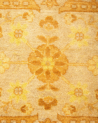 Contemporary Eclectic Ivory Wool Runner 3' 0" x 11' 10" - Solo Rugs