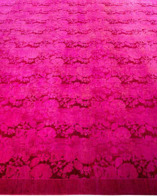 Contemporary Fine Vibrance Purple Wool Area Rug 9' 3" x 11' 10" - Solo Rugs