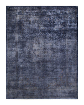Contemporary Fine Vibrance Gray Wool Area Rug 9' 0" x 11' 10" - Solo Rugs