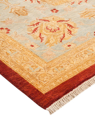 Contemporary Eclectic Red Wool Area Rug 10' 1" x 13' 3" - Solo Rugs