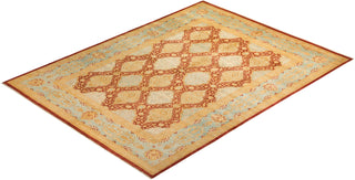 Contemporary Eclectic Red Wool Area Rug 10' 1" x 13' 3" - Solo Rugs