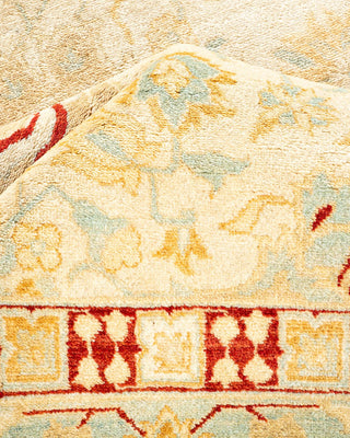 Contemporary Eclectic Ivory Wool Area Rug 9' 1" x 12' 5" - Solo Rugs