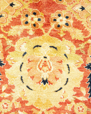 Traditional Mogul Orange Wool Area Rug 8' 2" x 10' 2" - Solo Rugs