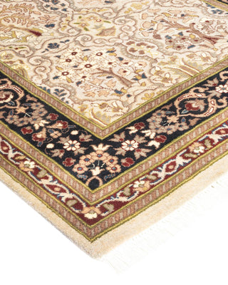 Traditional Mogul Ivory Wool Runner 2' 7" x 7' 8" - Solo Rugs