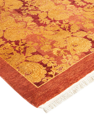Traditional Mogul Pink Wool Area Rug 12' 2" x 14' 9" - Solo Rugs