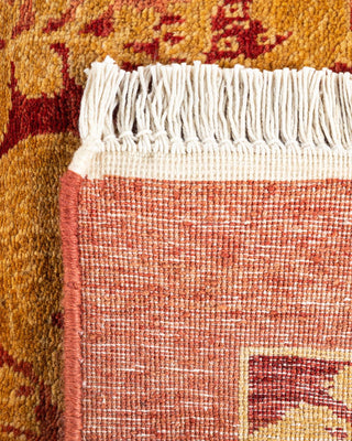 Traditional Mogul Pink Wool Area Rug 12' 2" x 14' 9" - Solo Rugs