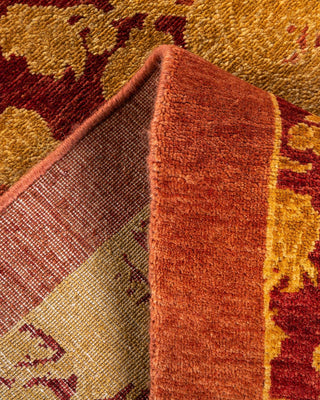 Traditional Mogul Pink Wool Area Rug 12' 2" x 14' 9" - Solo Rugs