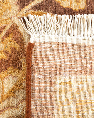 Traditional Mogul Brown Wool Area Rug 10' 3" x 13' 8" - Solo Rugs