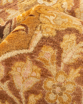 Traditional Mogul Brown Wool Area Rug 10' 3" x 13' 8" - Solo Rugs