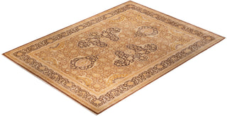 Traditional Mogul Brown Wool Area Rug 10' 3" x 13' 8" - Solo Rugs
