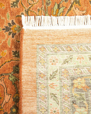 Traditional Mogul Yellow Wool Area Rug 10' 4" x 14' 5" - Solo Rugs