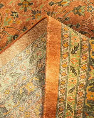 Traditional Mogul Yellow Wool Area Rug 10' 4" x 14' 5" - Solo Rugs