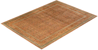 Traditional Mogul Yellow Wool Area Rug 10' 4" x 14' 5" - Solo Rugs