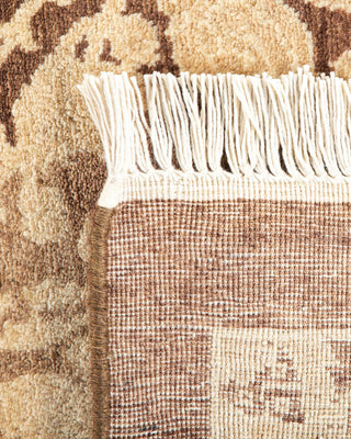 Traditional Mogul Brown Wool Square Area Rug 9' 10" x 10' 3" - Solo Rugs