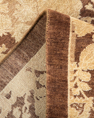 Traditional Mogul Brown Wool Square Area Rug 9' 10" x 10' 3" - Solo Rugs