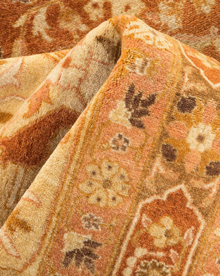 Traditional Mogul Brown Wool Area Rug 12' 1" x 17' 5" - Solo Rugs