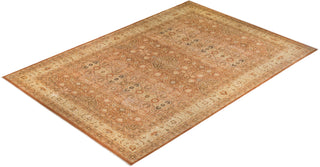 Traditional Mogul Brown Wool Area Rug 12' 1" x 17' 5" - Solo Rugs