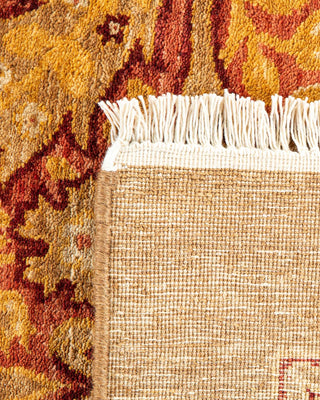 Traditional Mogul Yellow Wool Area Rug 10' 4" x 14' 0" - Solo Rugs
