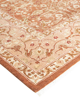 Traditional Mogul Brown Wool Area Rug 5' 3" x 8' 0" - Solo Rugs