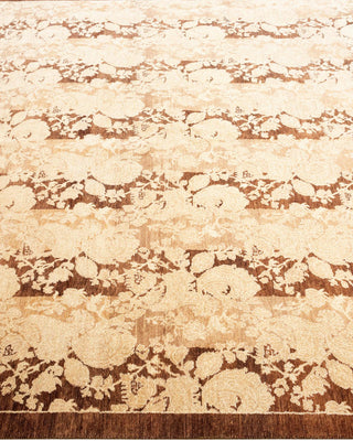 Traditional Mogul Brown Wool Area Rug 5' 2" x 7' 10" - Solo Rugs