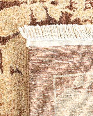 Traditional Mogul Brown Wool Area Rug 5' 2" x 7' 10" - Solo Rugs