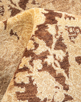 Traditional Mogul Brown Wool Area Rug 5' 2" x 7' 10" - Solo Rugs