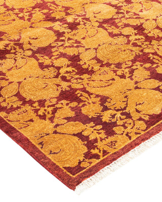 Traditional Mogul Red Wool Area Rug 4' 8" x 6' 10" - Solo Rugs