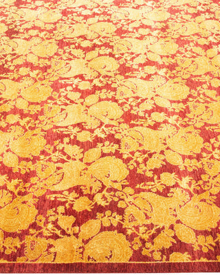 Traditional Mogul Red Wool Area Rug 4' 8" x 6' 10" - Solo Rugs