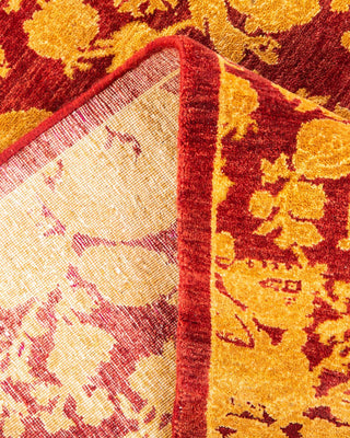 Traditional Mogul Red Wool Area Rug 4' 8" x 6' 10" - Solo Rugs