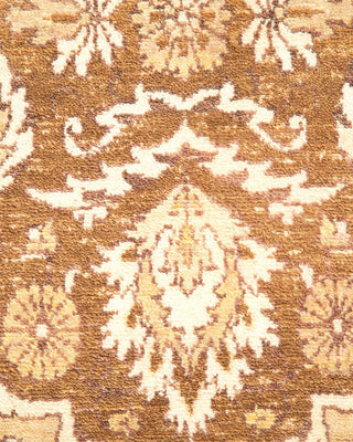 Traditional Mogul Yellow Wool Area Rug 3' 2" x 5' 6" - Solo Rugs