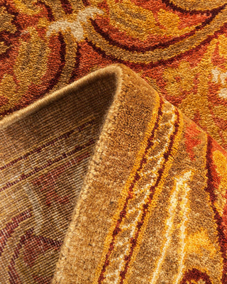 Traditional Mogul Yellow Wool Runner 2' 8" x 13' 6" - Solo Rugs
