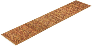 Traditional Mogul Yellow Wool Runner 2' 8" x 13' 6" - Solo Rugs