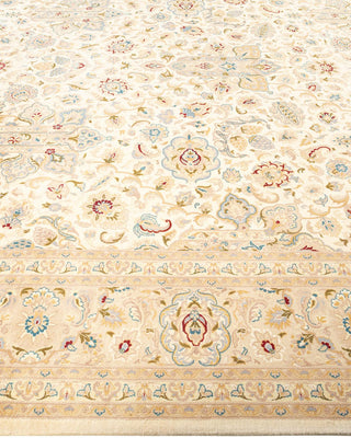 Traditional Mogul Ivory Wool Area Rug 9' 2" x 11' 10" - Solo Rugs