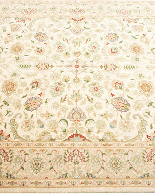 Traditional Mogul Ivory Wool Area Rug 4' 3" x 6' 2" - Solo Rugs