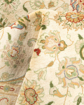 Traditional Mogul Ivory Wool Area Rug 4' 3" x 6' 2" - Solo Rugs