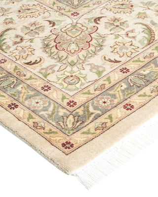 Traditional Mogul Ivory Wool Area Rug 9' 3" x 12' 4" - Solo Rugs